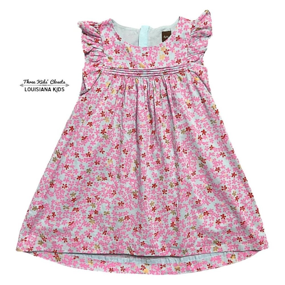 Tea Collection 3Y Ditsy Floral High-Low Dress
